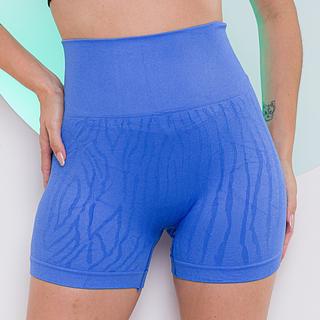 Short Poliéster Academia Cintura Alta Com Empina Fitness