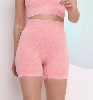 Short Estilo Jeans De Poliamida Cintura Alta Academia Com Empina