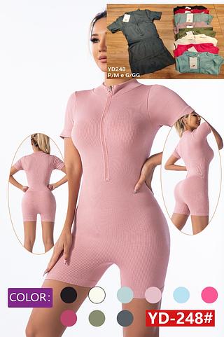 Macaquinho Canelado de Ziper