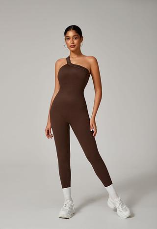 Macacão de uma Alça Canelado